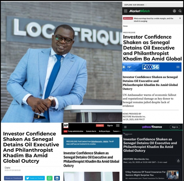 Le Dr Obeng, ambassadeur de la paix des NU, et les médias américains internationalisent l’affaire Khadim Ba vs Douanes sénégalaises